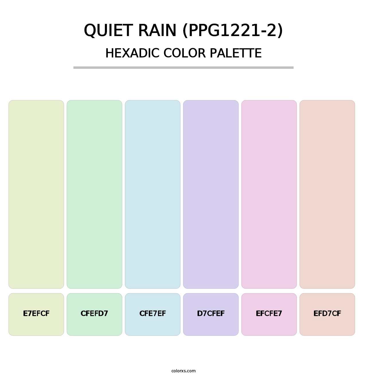Quiet Rain (PPG1221-2) - Hexadic Color Palette