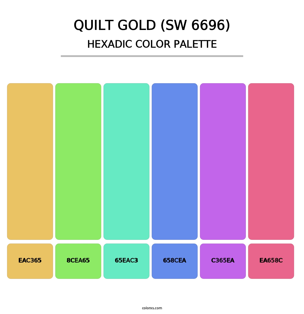 Quilt Gold (SW 6696) - Hexadic Color Palette