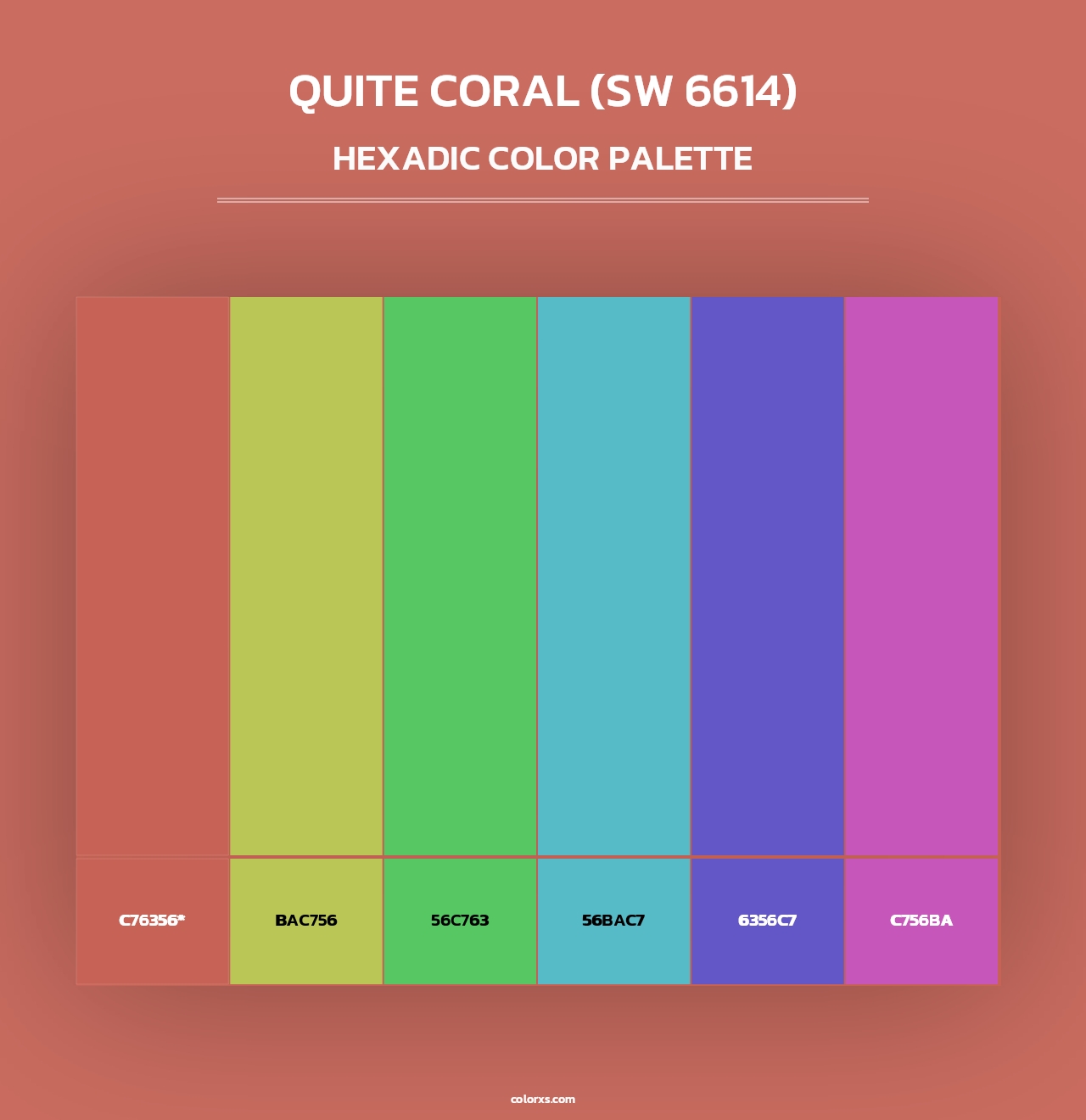 Quite Coral (SW 6614) - Hexadic Color Palette