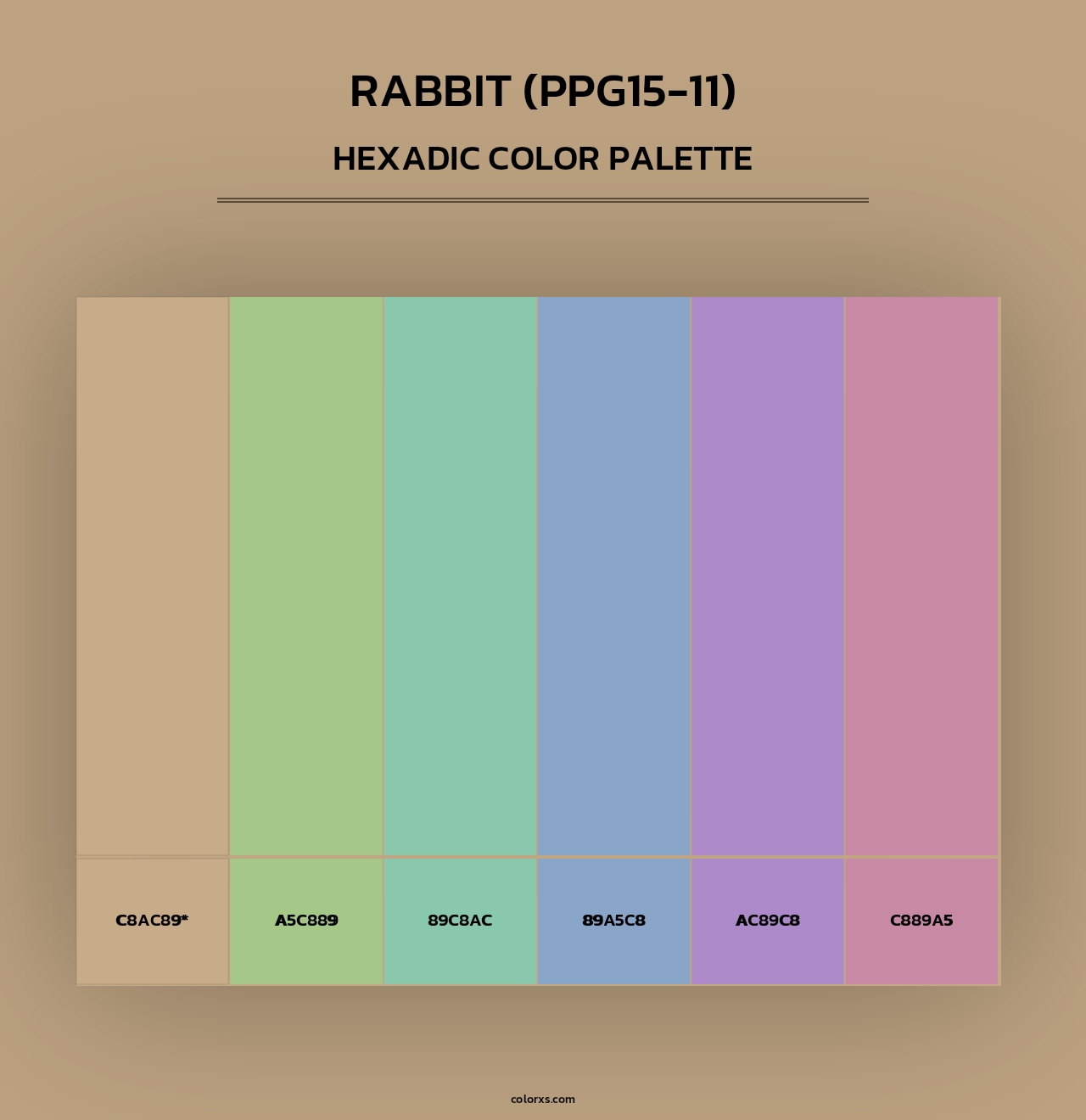 Rabbit (PPG15-11) - Hexadic Color Palette