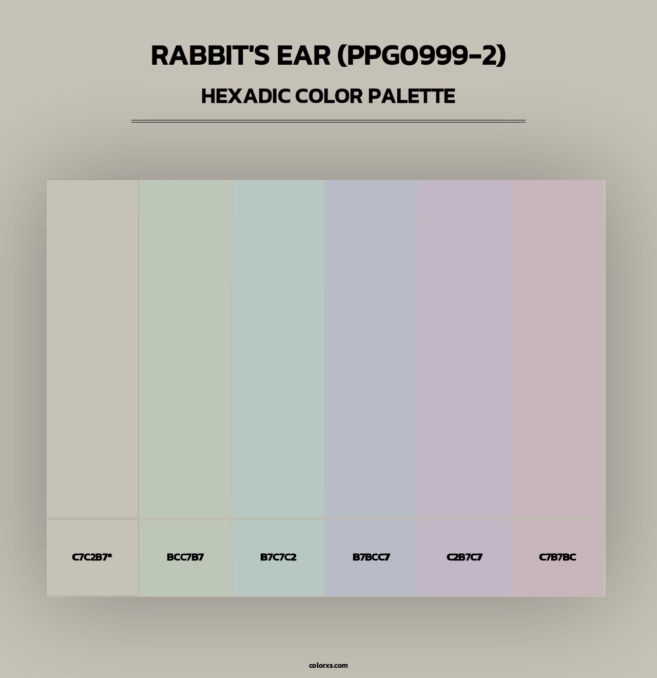 Rabbit's Ear (PPG0999-2) - Hexadic Color Palette