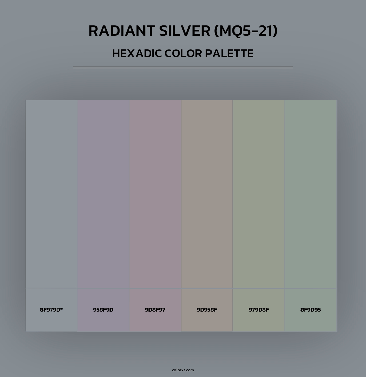 Radiant Silver (MQ5-21) - Hexadic Color Palette