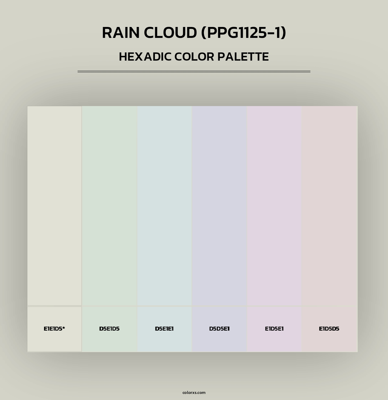 Rain Cloud (PPG1125-1) - Hexadic Color Palette