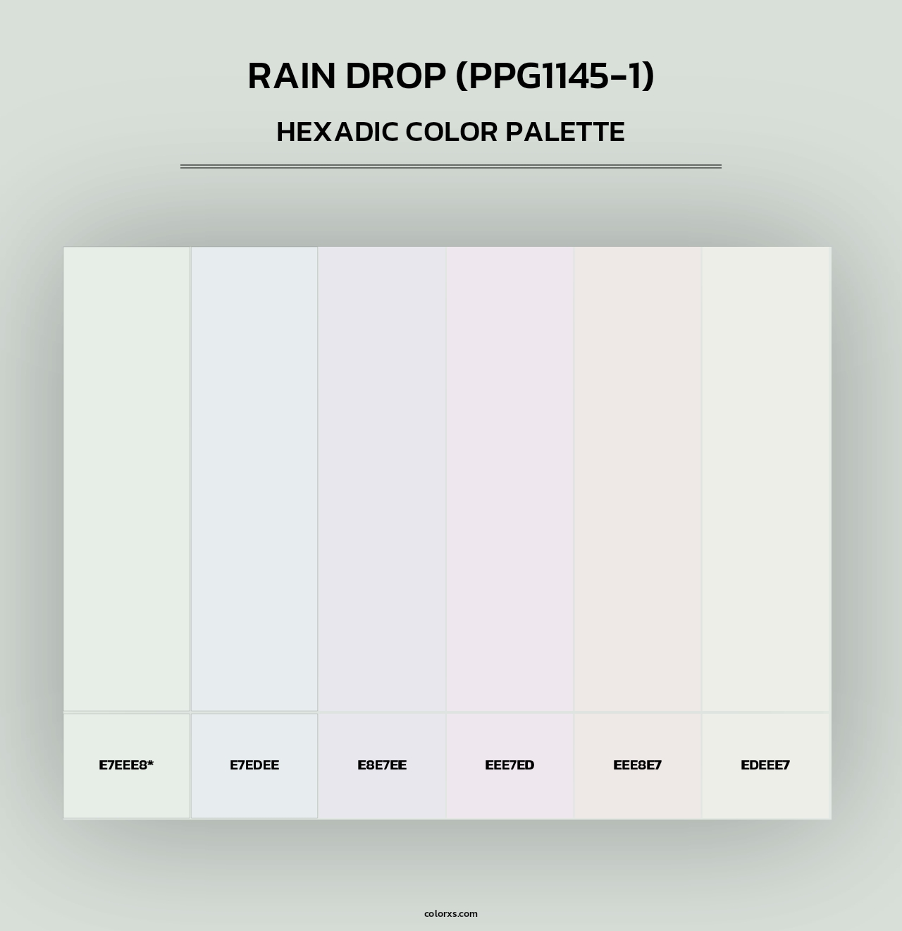 Rain Drop (PPG1145-1) - Hexadic Color Palette