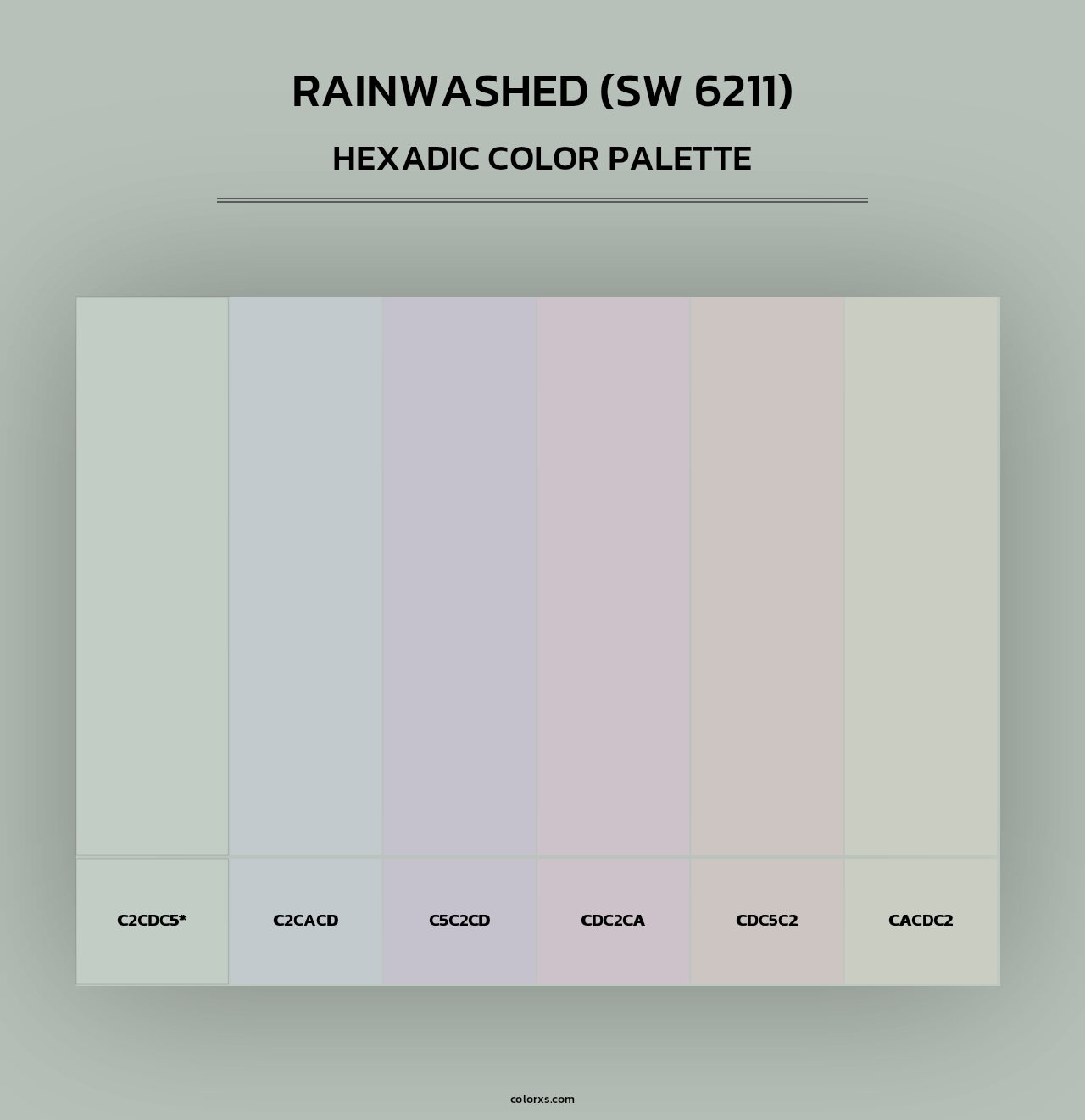 Rainwashed (SW 6211) - Hexadic Color Palette