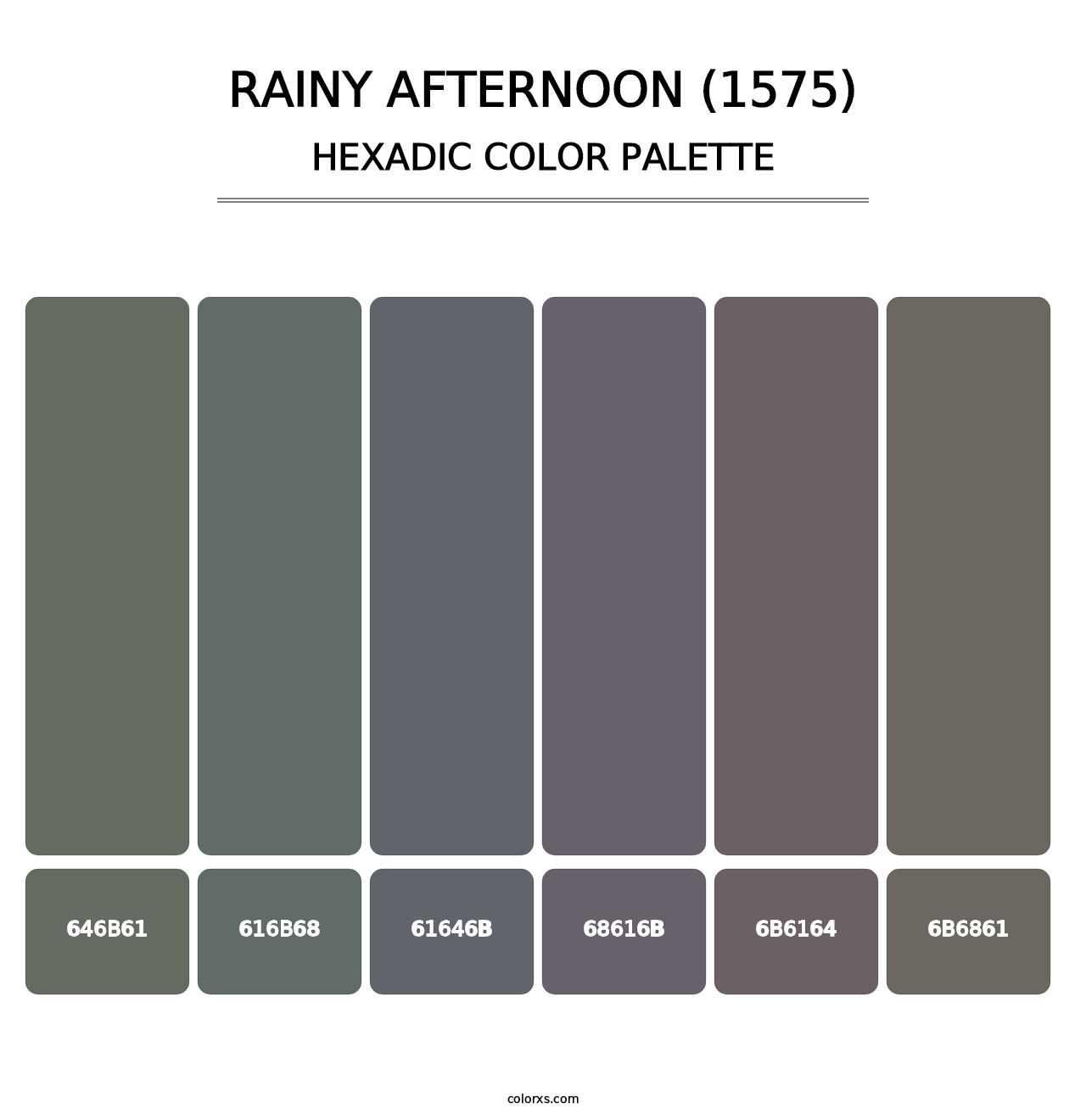 Rainy Afternoon (1575) - Hexadic Color Palette