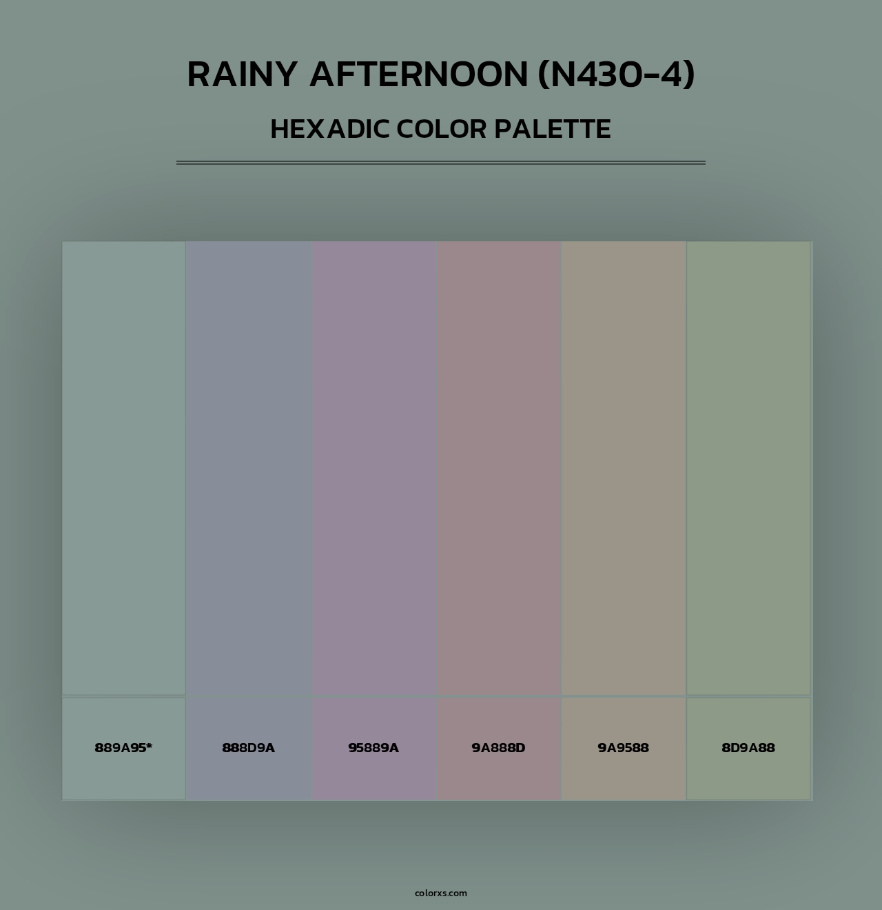 Rainy Afternoon (N430-4) - Hexadic Color Palette
