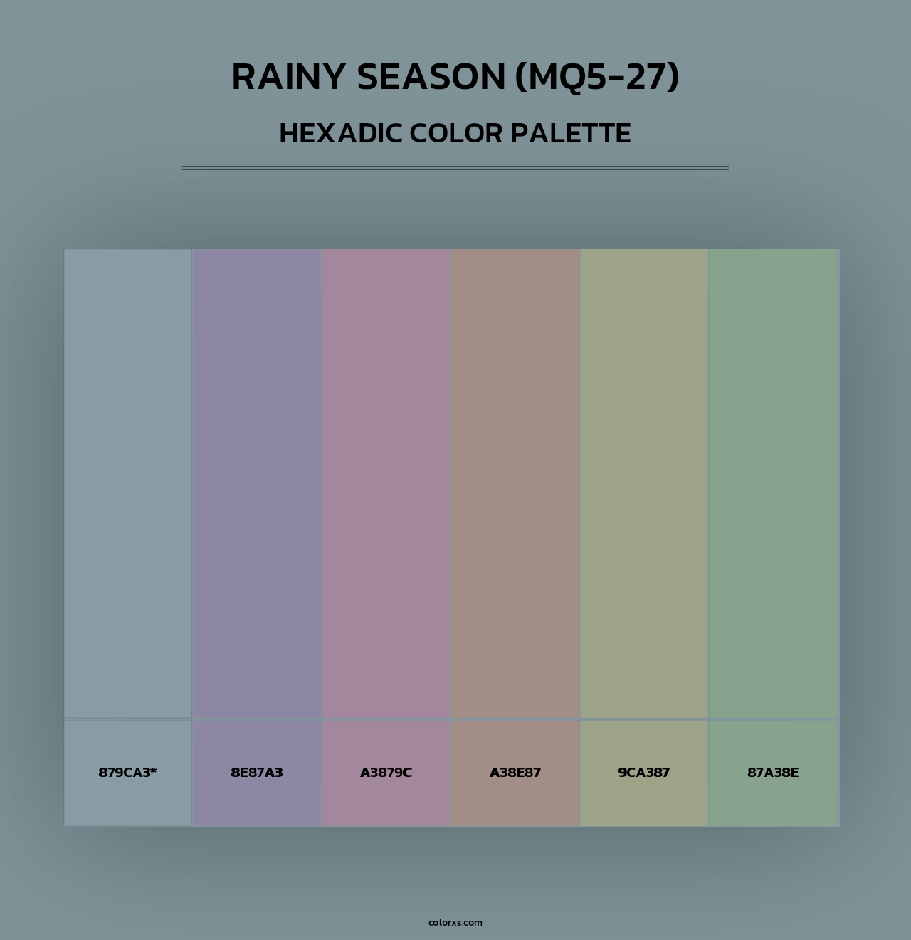 Rainy Season (MQ5-27) - Hexadic Color Palette