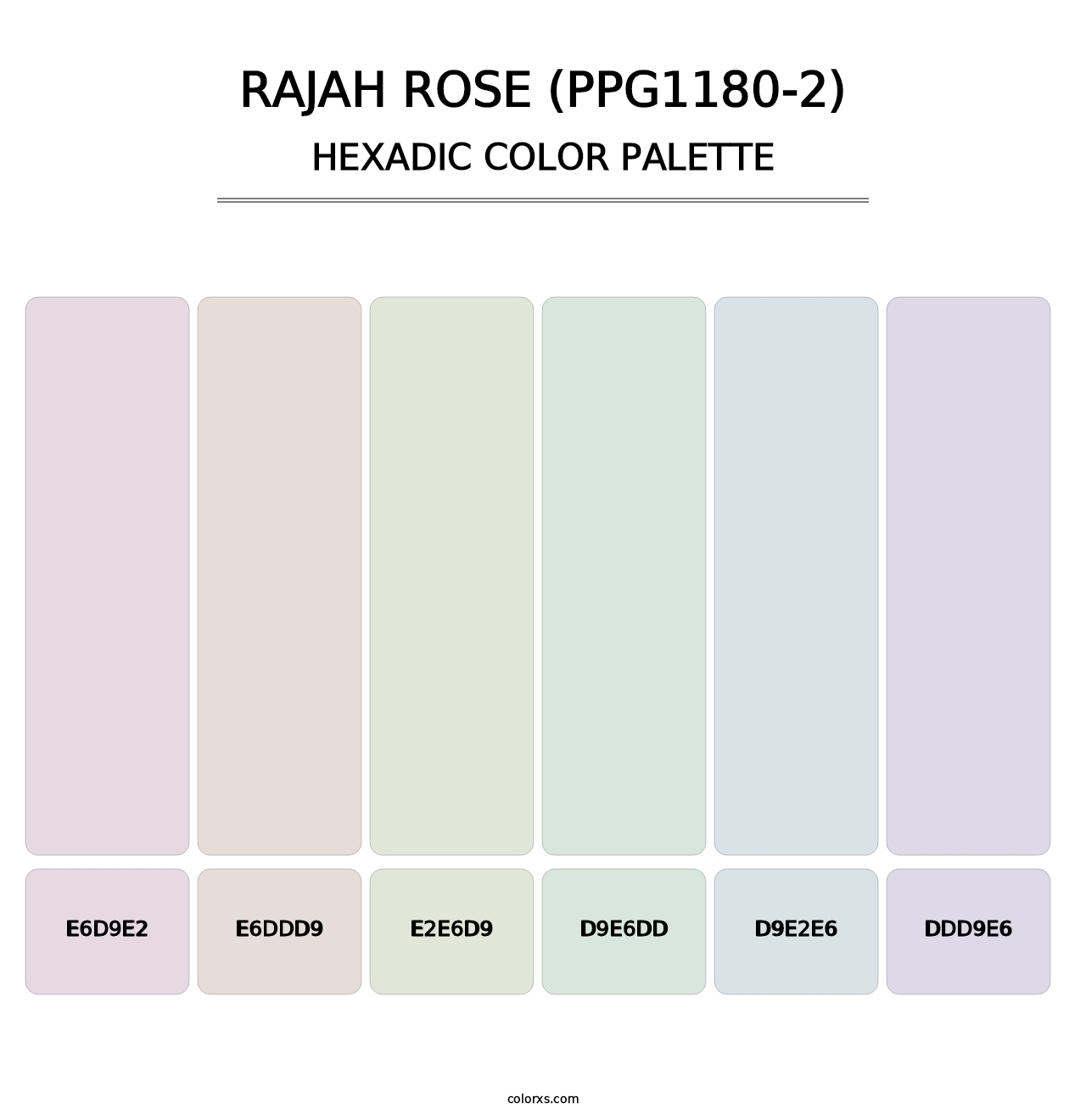 Rajah Rose (PPG1180-2) - Hexadic Color Palette