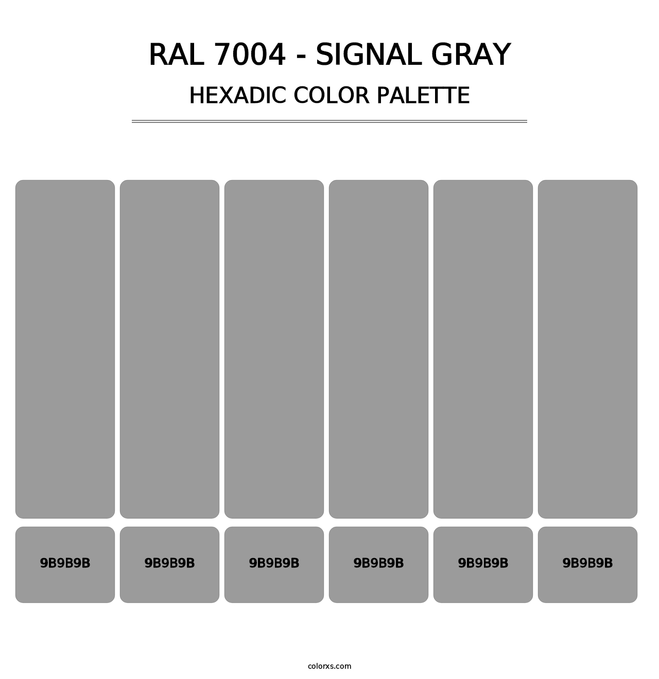 RAL 7004 - Signal Gray - Hexadic Color Palette