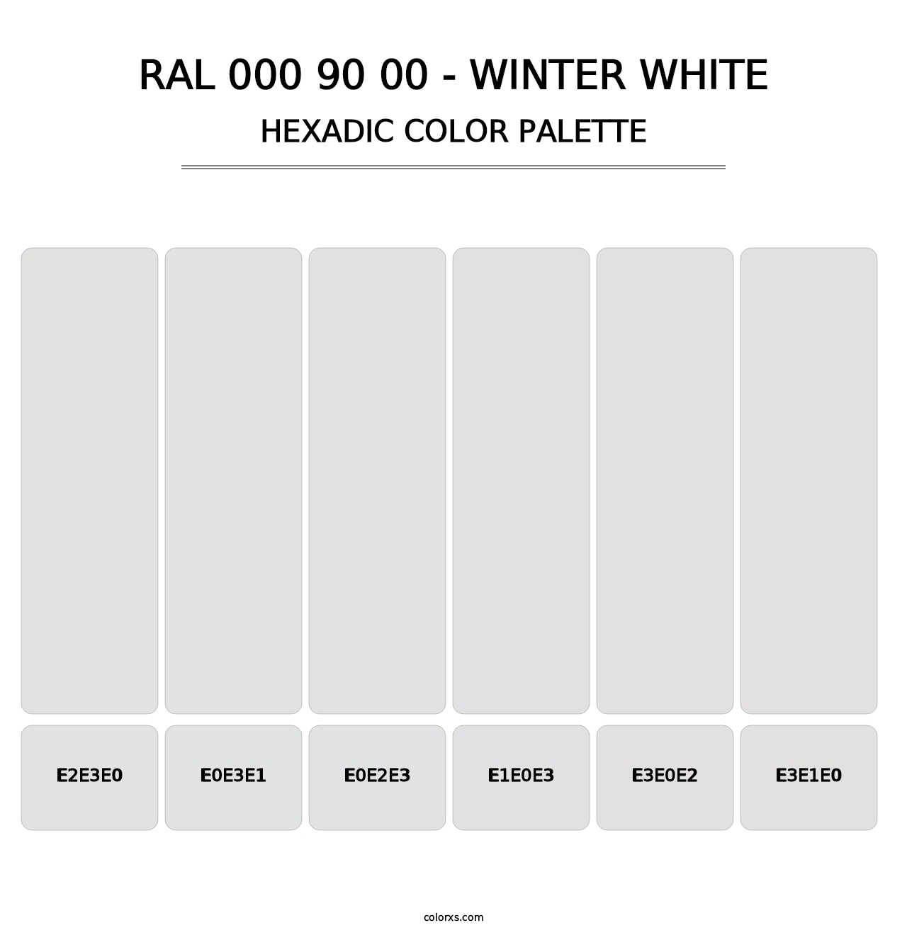 RAL 000 90 00 - Winter White - Hexadic Color Palette