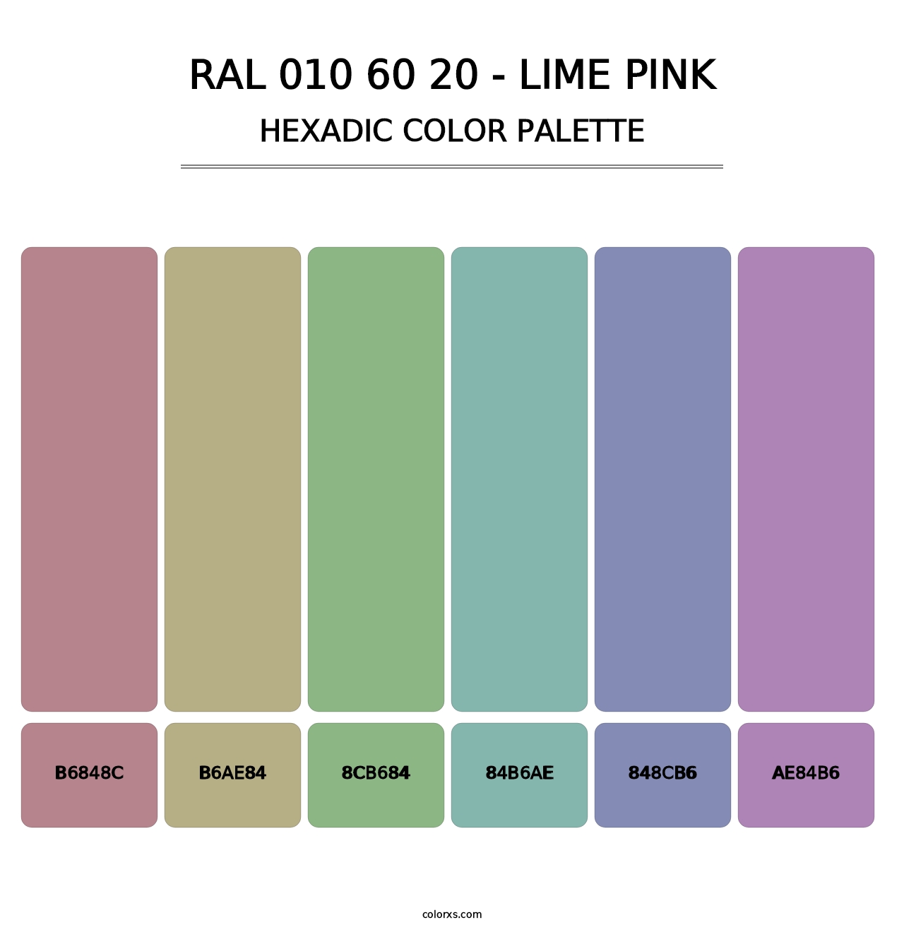 RAL 010 60 20 - Lime Pink - Hexadic Color Palette
