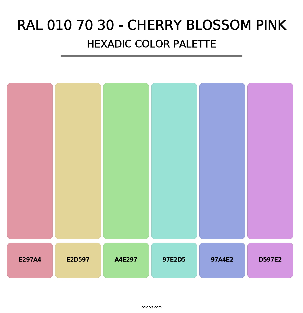 RAL 010 70 30 - Cherry Blossom Pink - Hexadic Color Palette