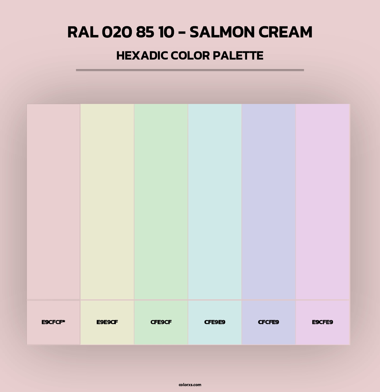 RAL 020 85 10 - Salmon Cream - Hexadic Color Palette