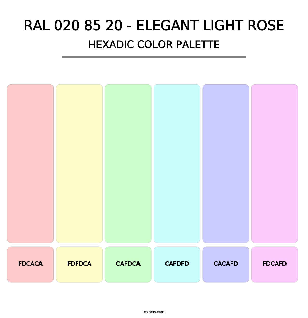 RAL 020 85 20 - Elegant Light Rose - Hexadic Color Palette