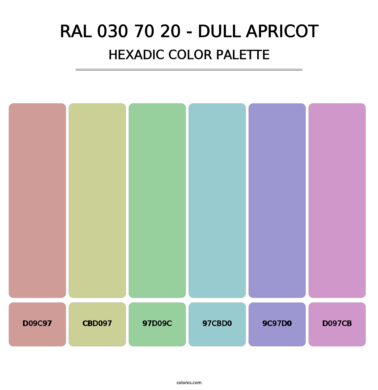 RAL 030 70 20 - Dull Apricot - Hexadic Color Palette