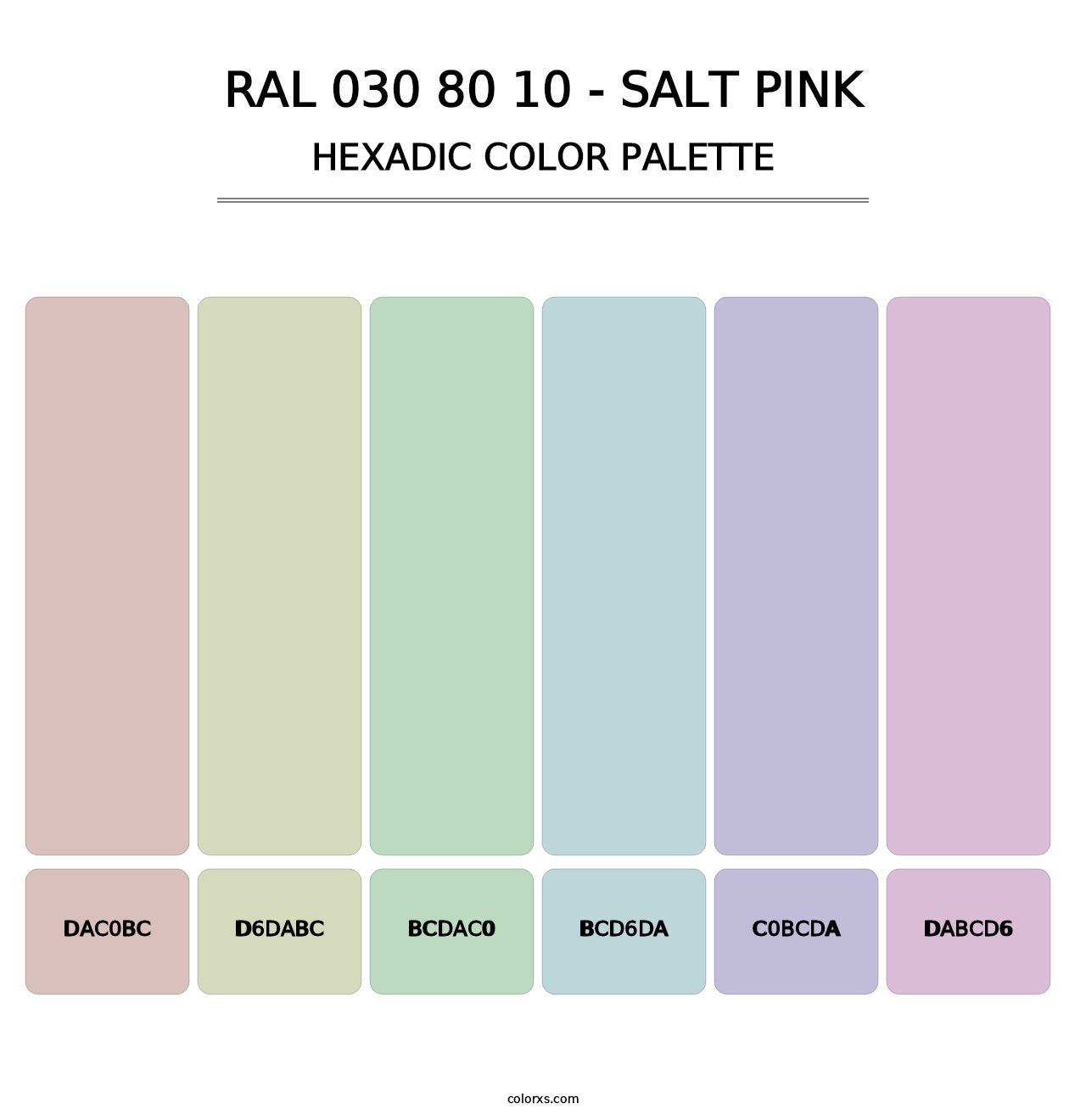 RAL 030 80 10 - Salt Pink - Hexadic Color Palette