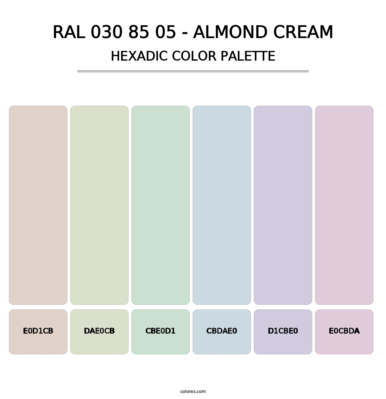 RAL 030 85 05 - Almond Cream - Hexadic Color Palette