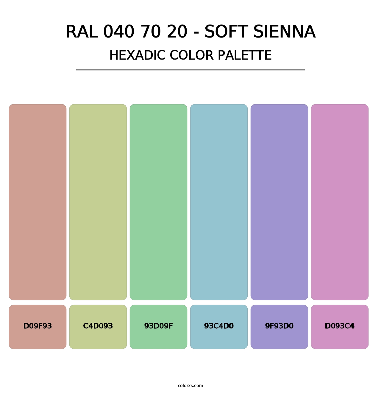 RAL 040 70 20 - Soft Sienna - Hexadic Color Palette