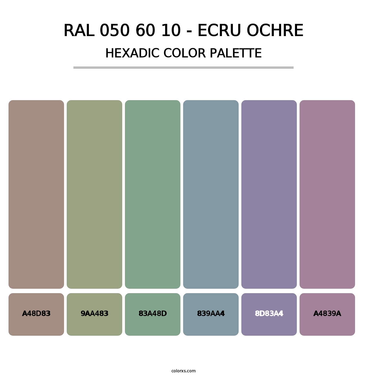 RAL 050 60 10 - Ecru Ochre - Hexadic Color Palette