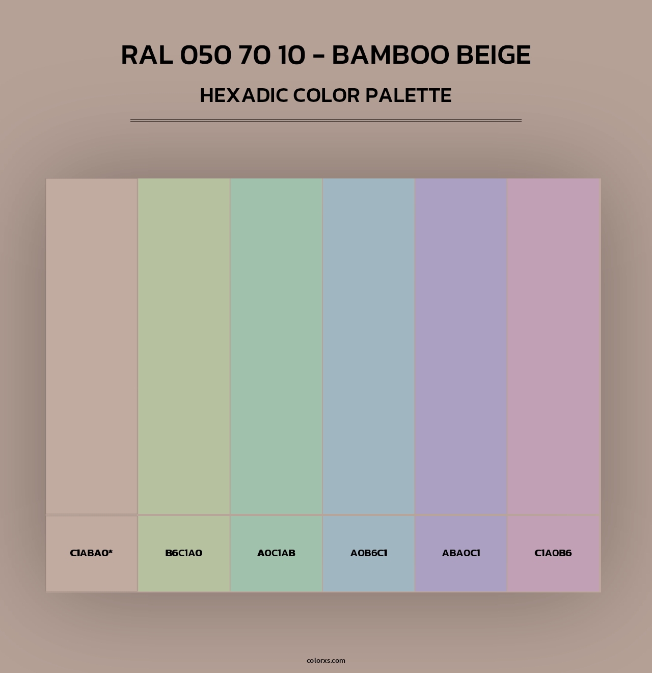 RAL 050 70 10 - Bamboo Beige - Hexadic Color Palette