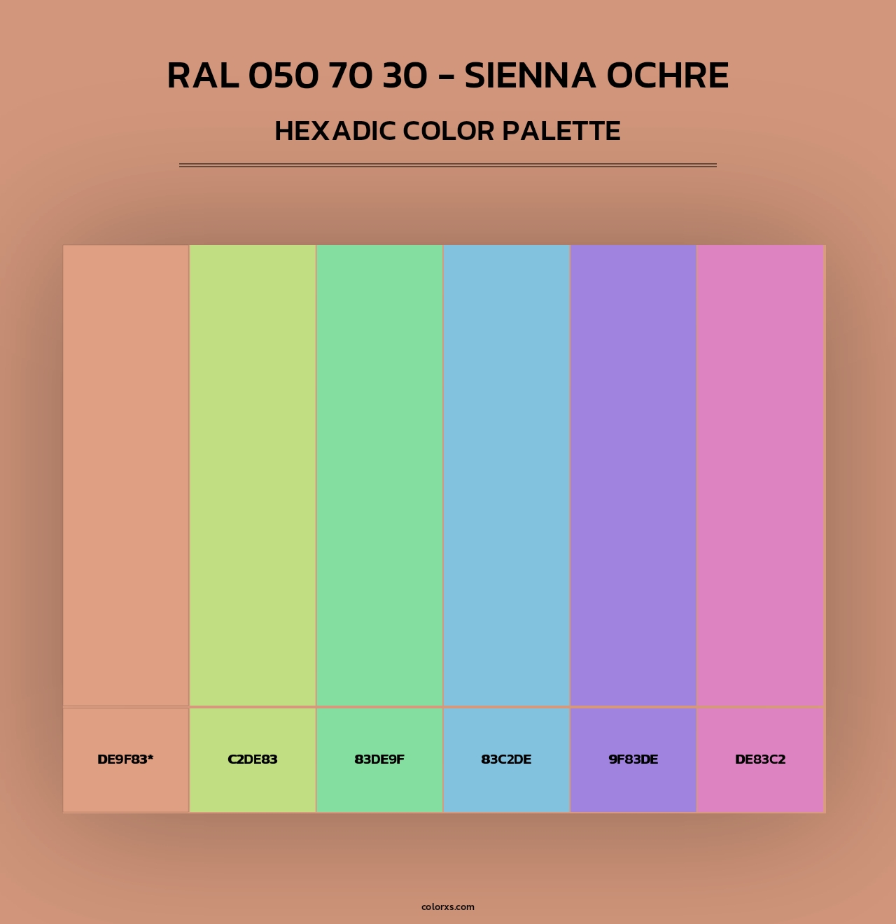 RAL 050 70 30 - Sienna Ochre - Hexadic Color Palette