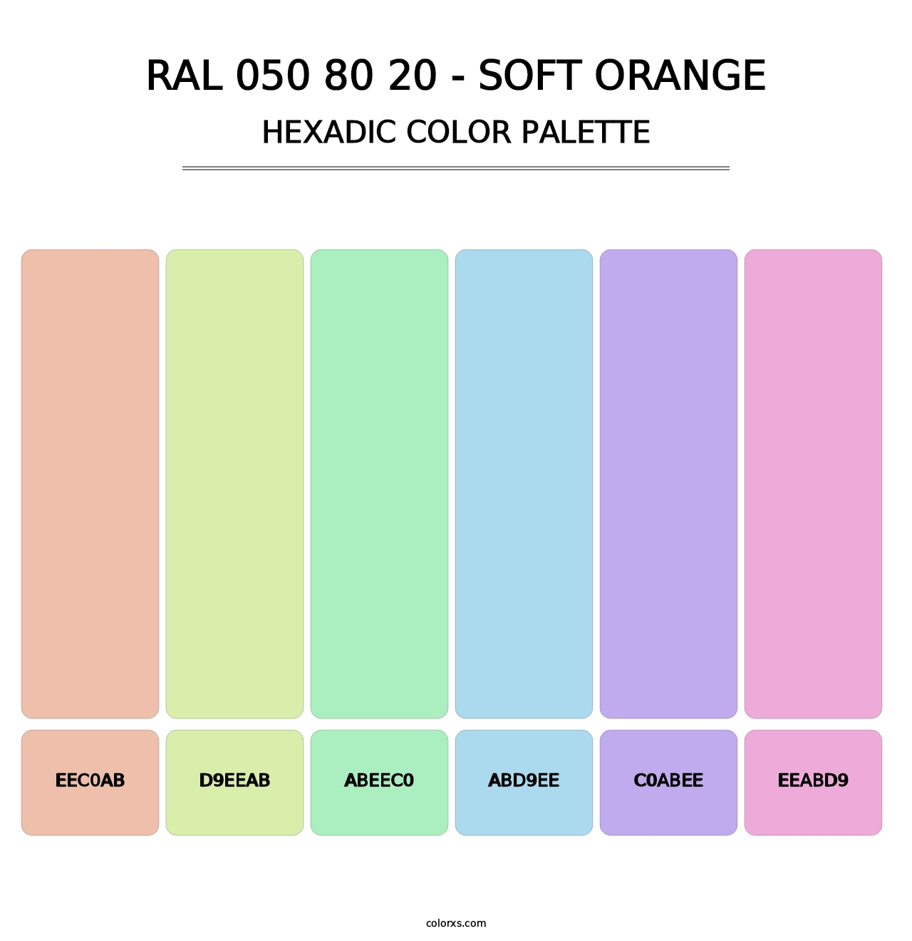 RAL 050 80 20 - Soft Orange - Hexadic Color Palette