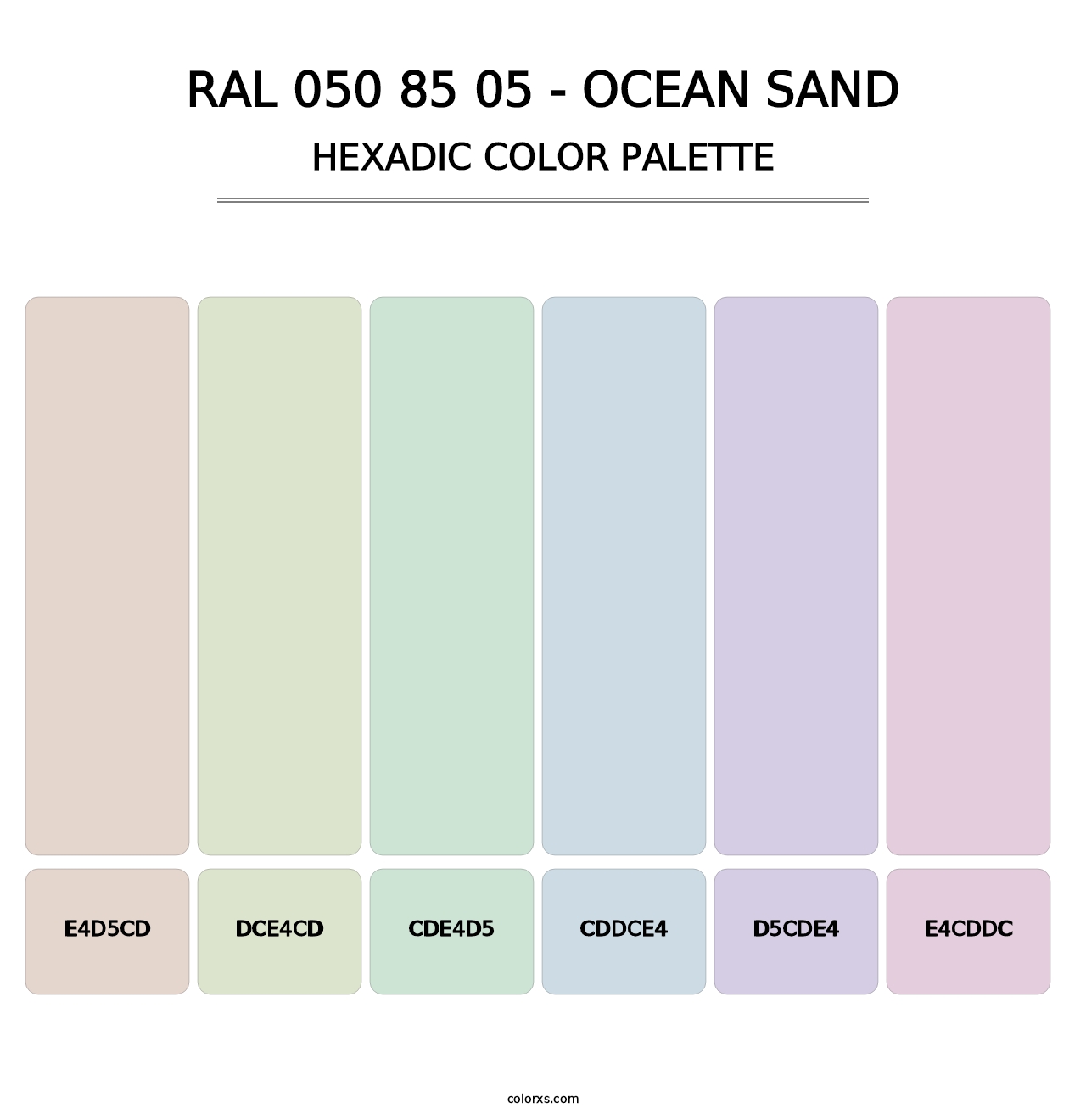 RAL 050 85 05 - Ocean Sand - Hexadic Color Palette