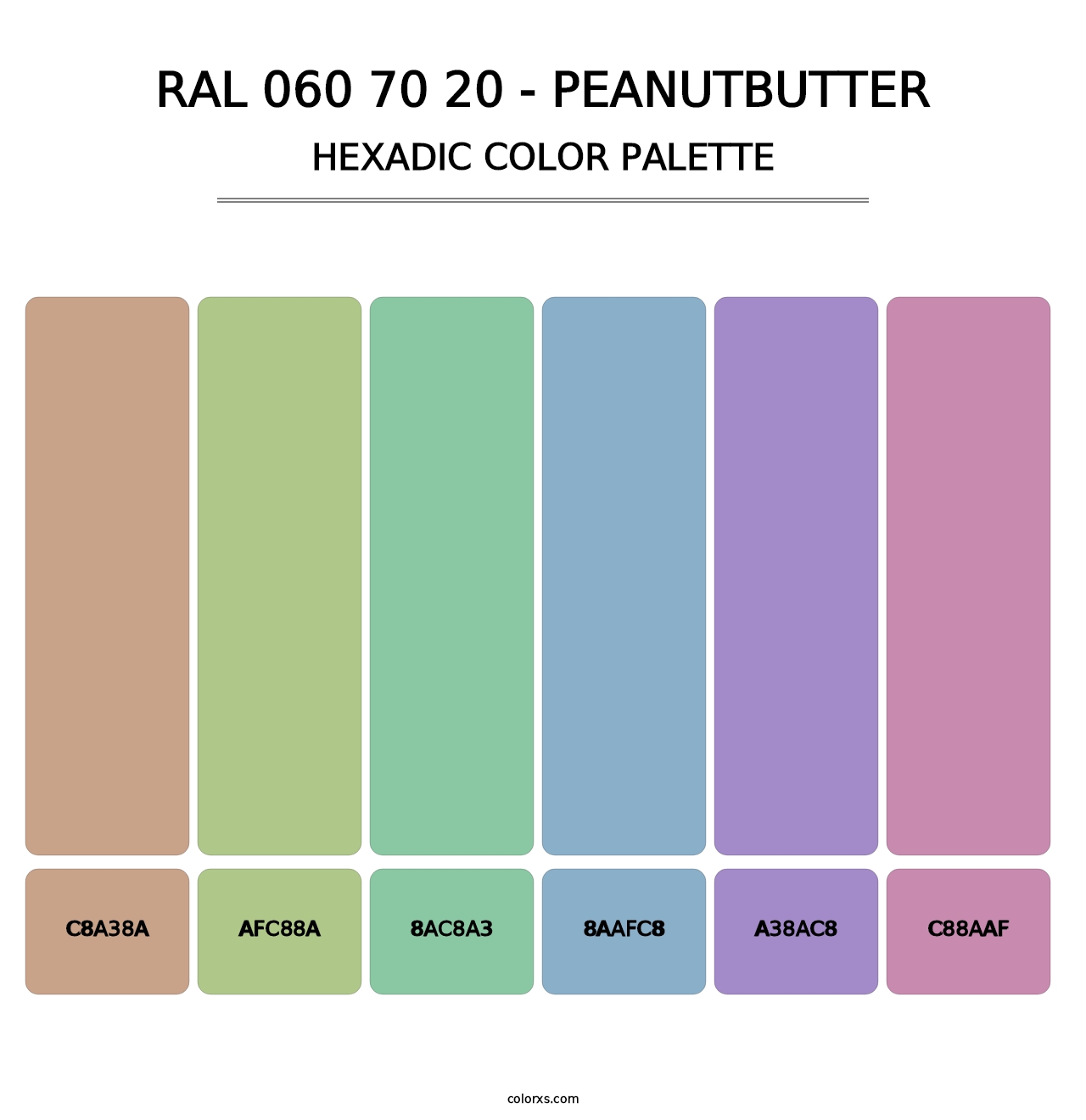 RAL 060 70 20 - Peanutbutter - Hexadic Color Palette