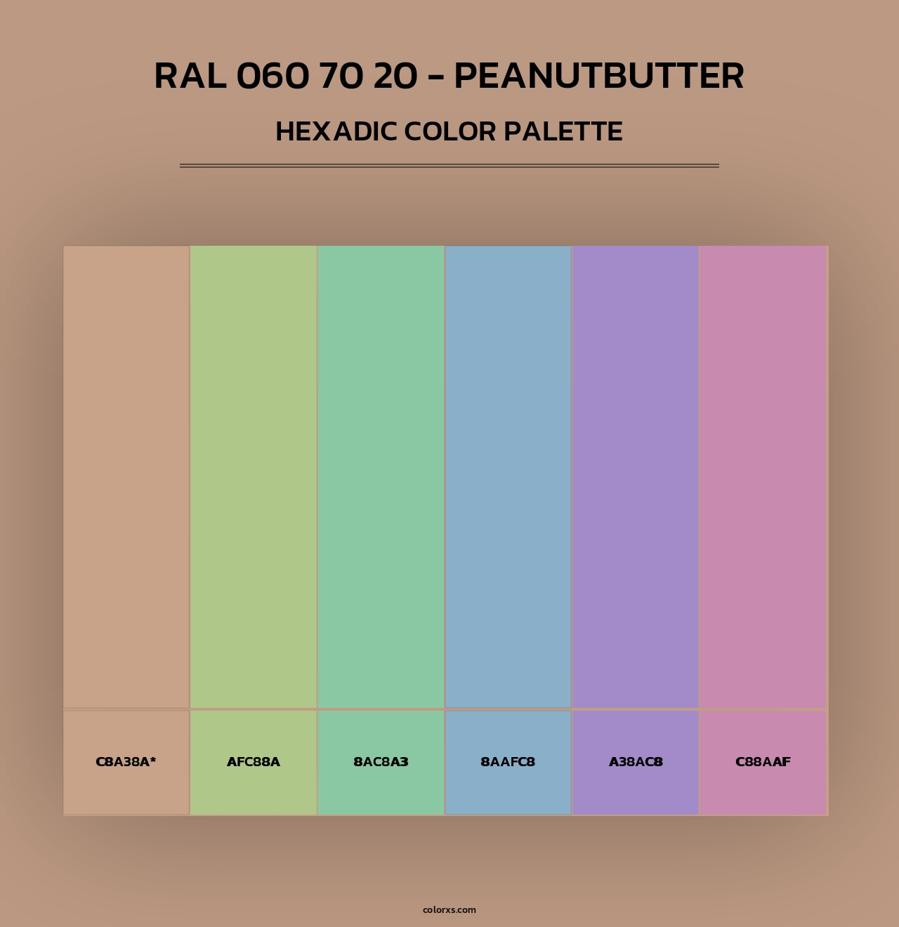RAL 060 70 20 - Peanutbutter - Hexadic Color Palette
