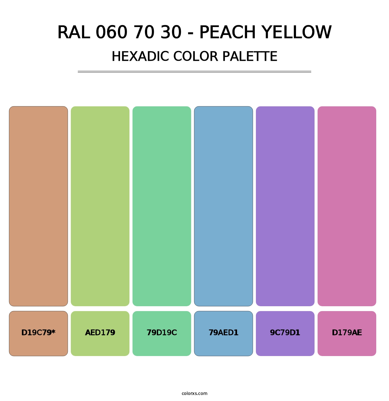 RAL 060 70 30 - Peach Yellow - Hexadic Color Palette
