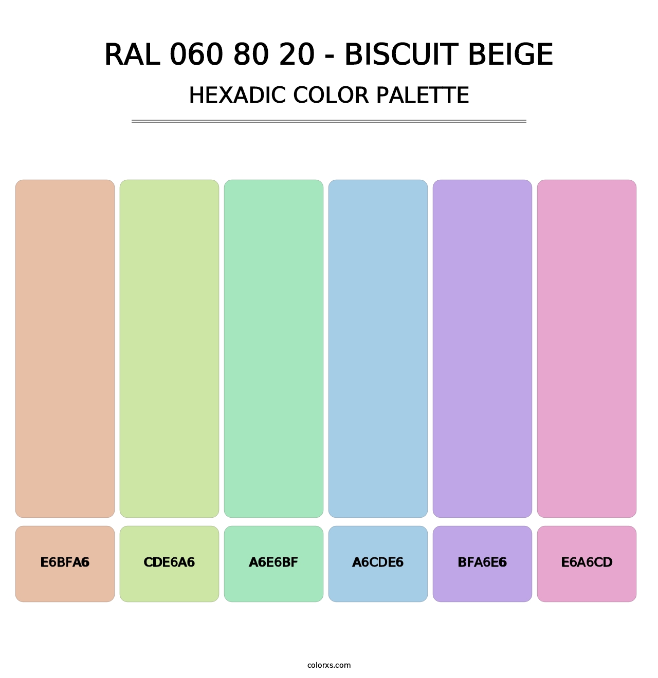RAL 060 80 20 - Biscuit Beige - Hexadic Color Palette