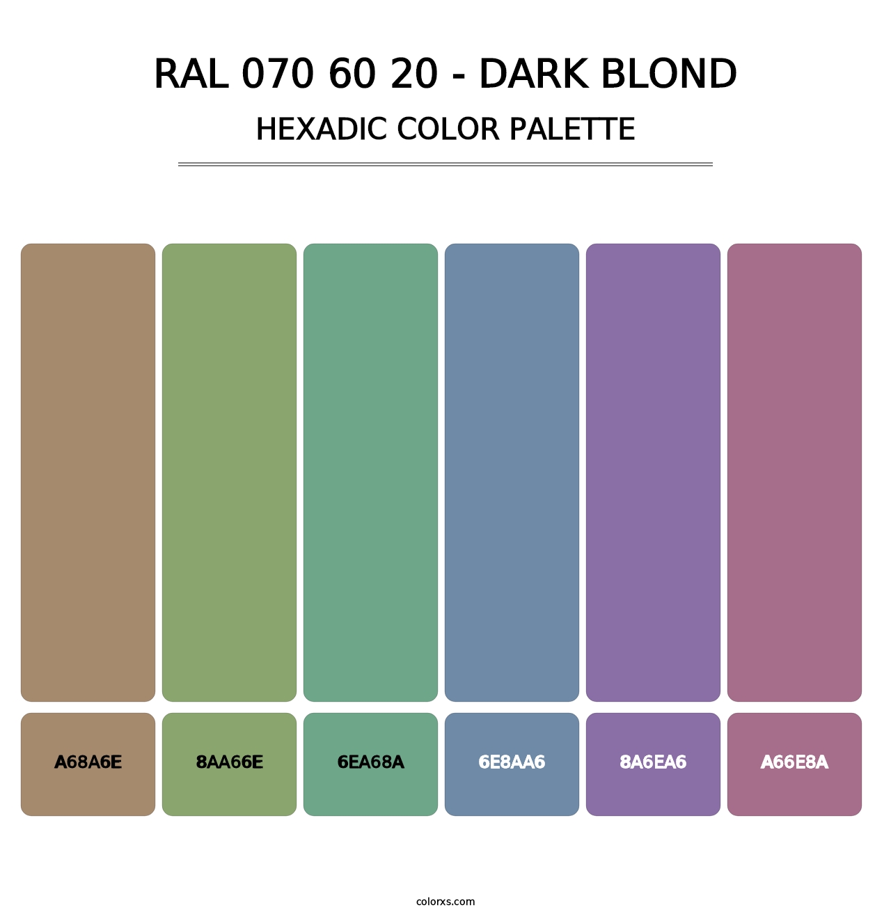 RAL 070 60 20 - Dark Blond - Hexadic Color Palette