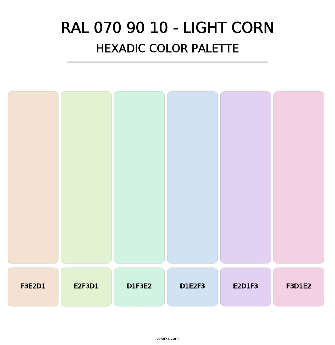 RAL 070 90 10 - Light Corn - Hexadic Color Palette