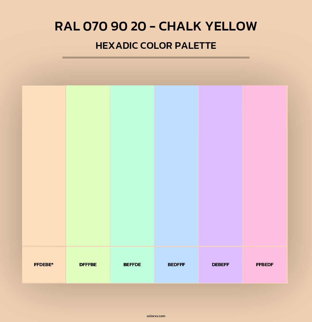 RAL 070 90 20 - Chalk Yellow - Hexadic Color Palette