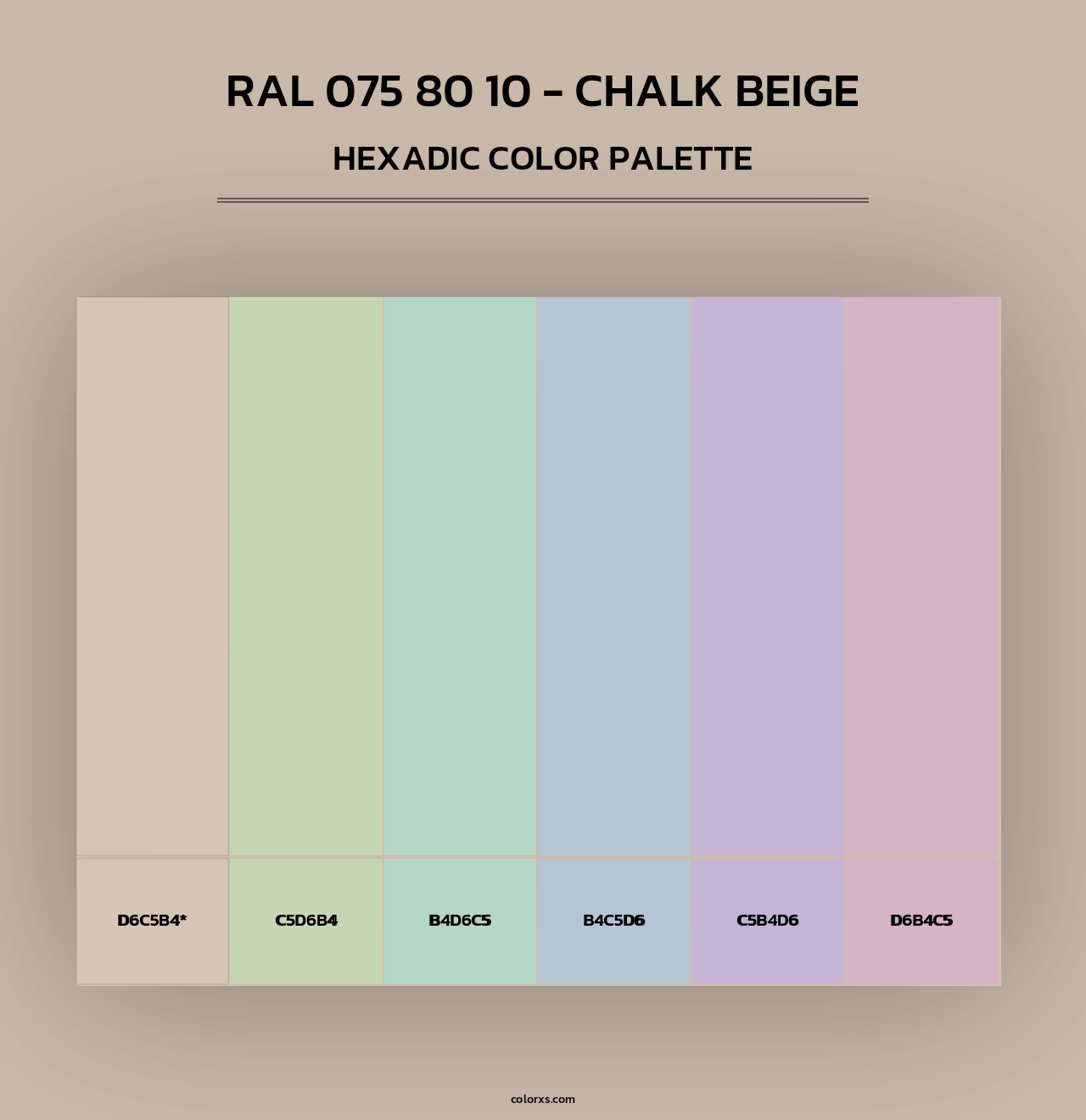 RAL 075 80 10 - Chalk Beige - Hexadic Color Palette