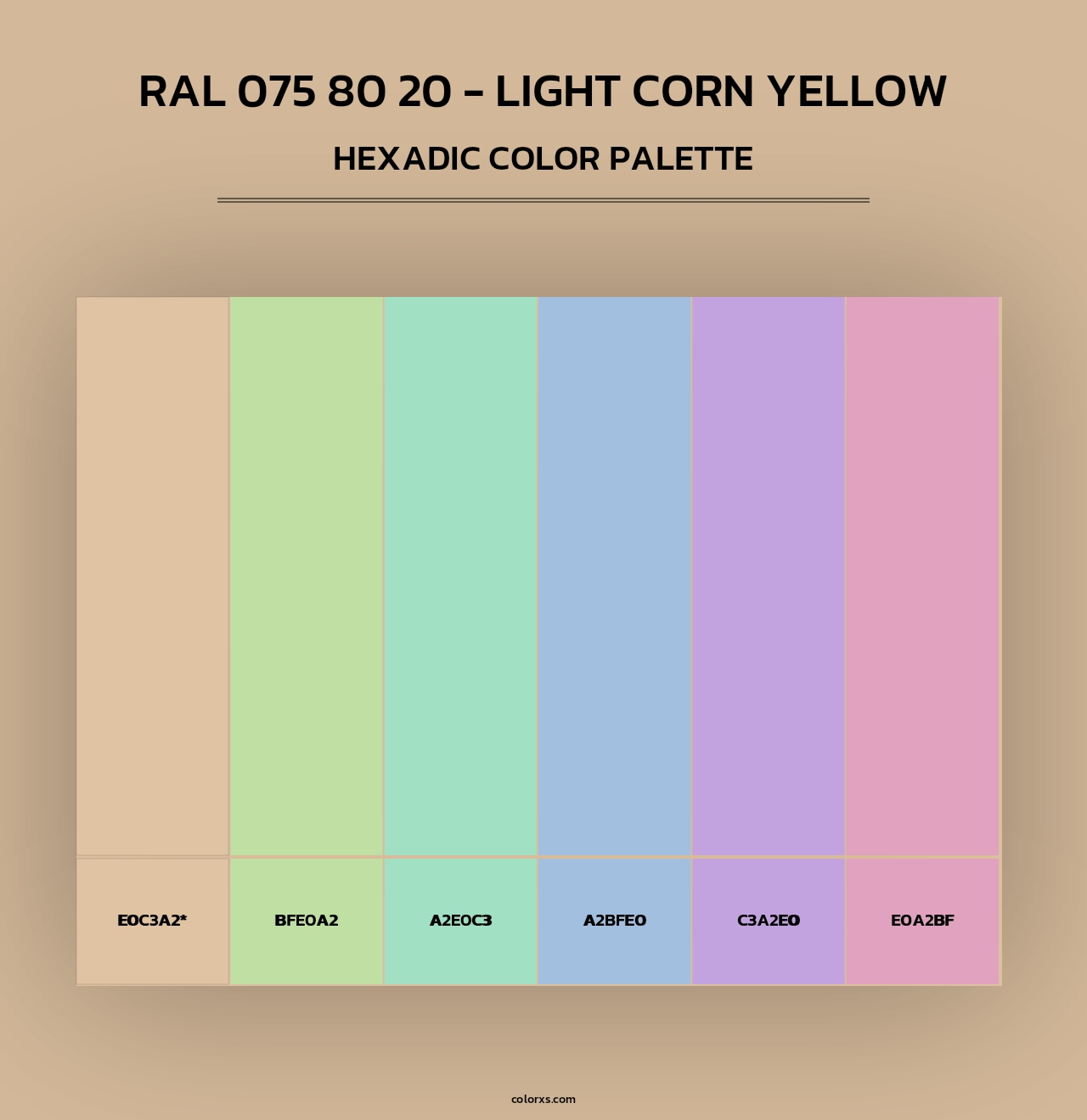 RAL 075 80 20 - Light Corn Yellow - Hexadic Color Palette