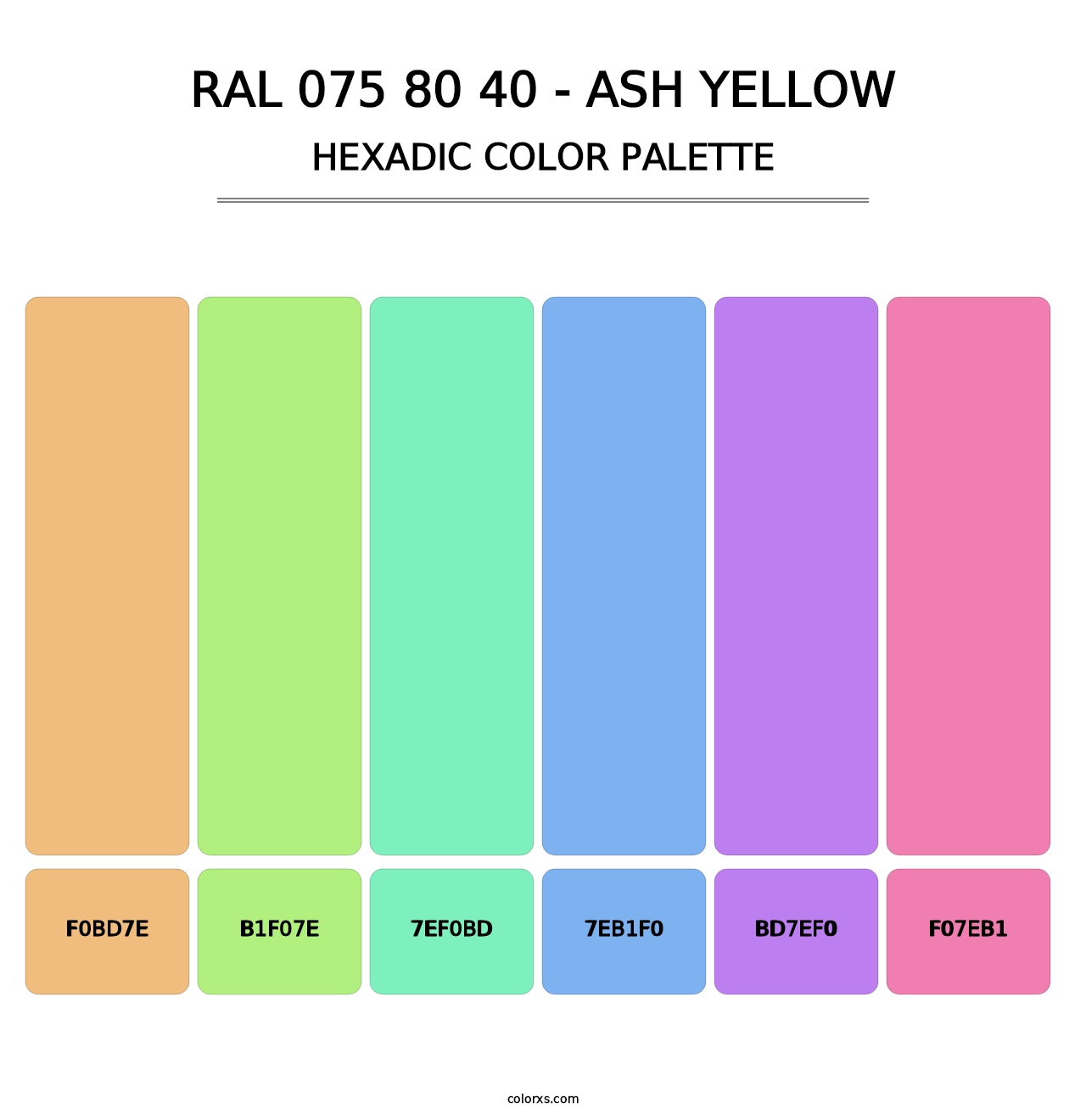 RAL 075 80 40 - Ash Yellow - Hexadic Color Palette