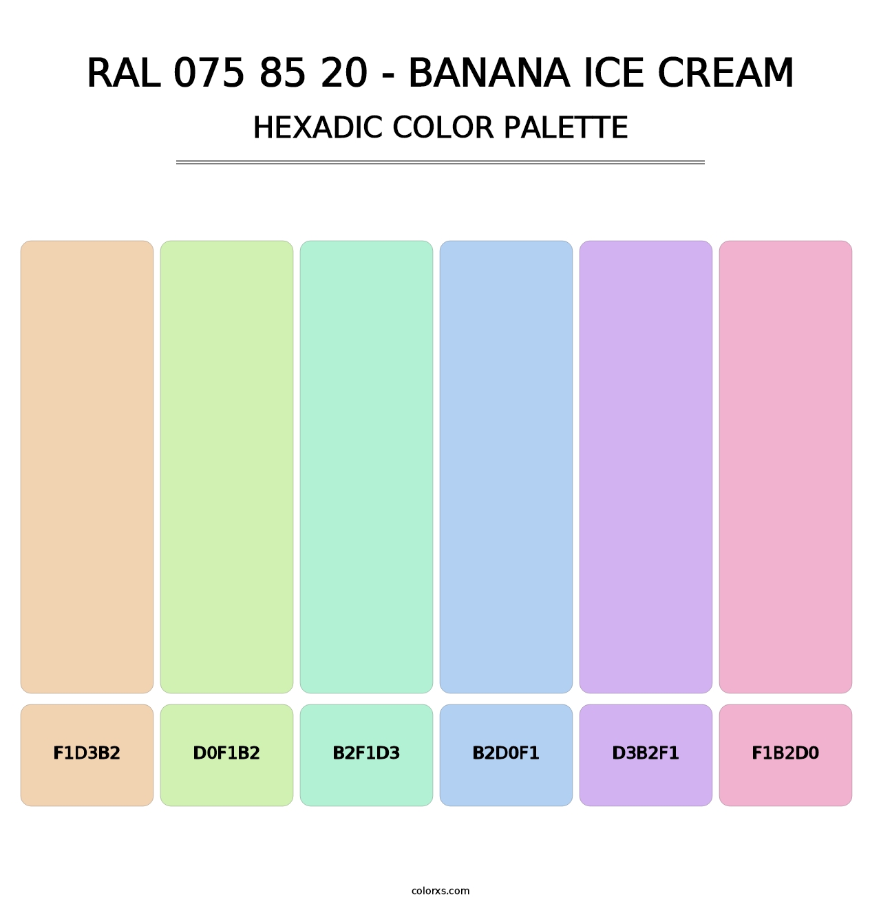 RAL 075 85 20 - Banana Ice Cream - Hexadic Color Palette