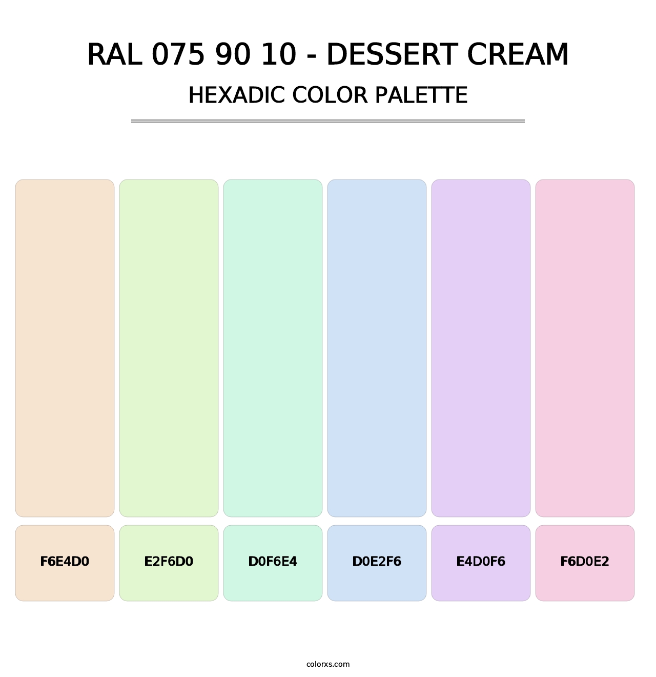 RAL 075 90 10 - Dessert Cream - Hexadic Color Palette