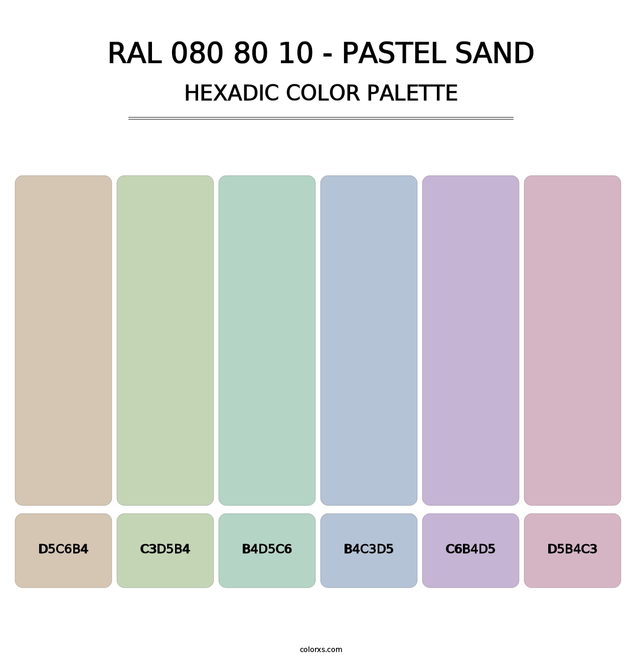 RAL 080 80 10 - Pastel Sand - Hexadic Color Palette