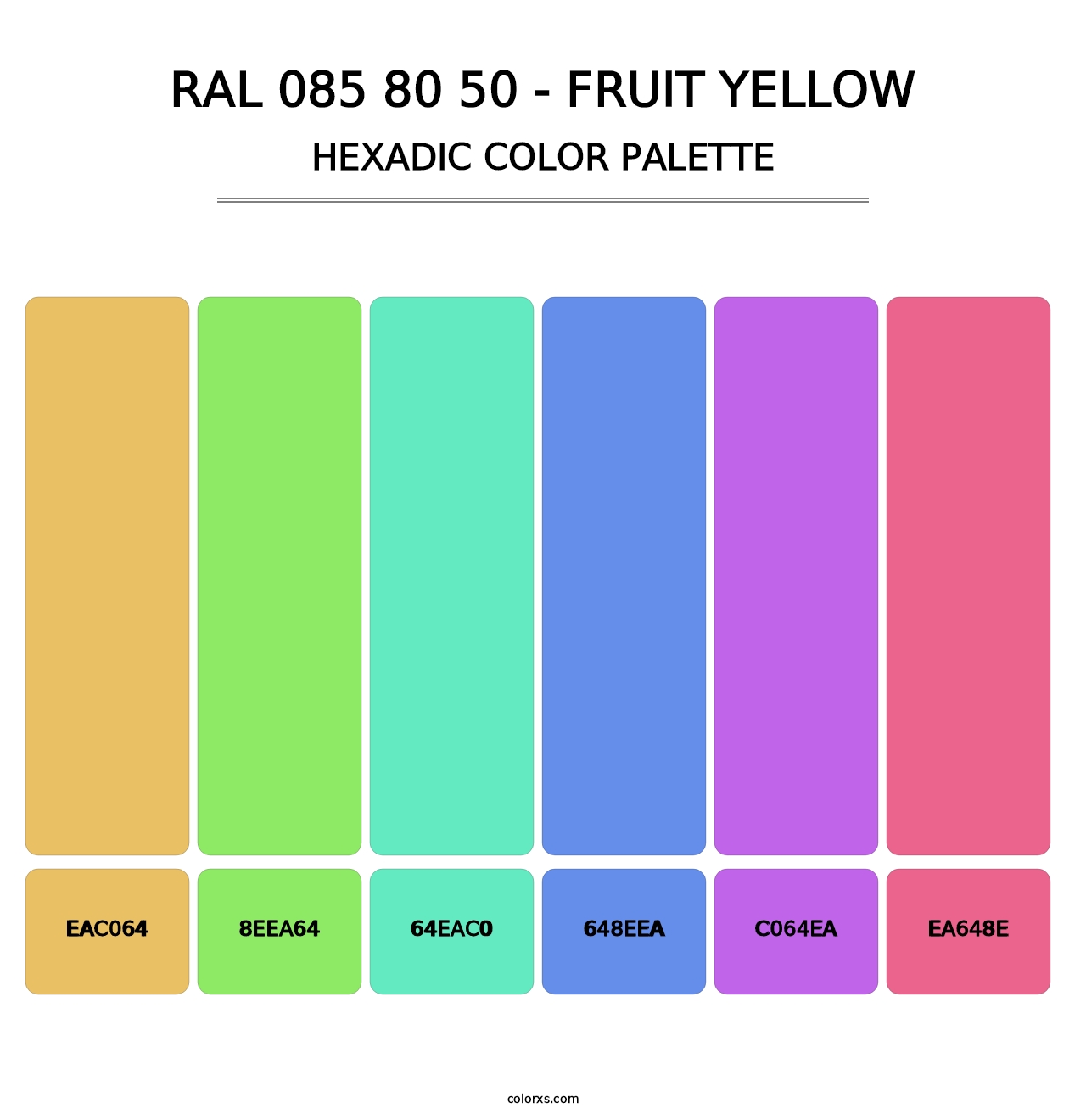 RAL 085 80 50 - Fruit Yellow - Hexadic Color Palette