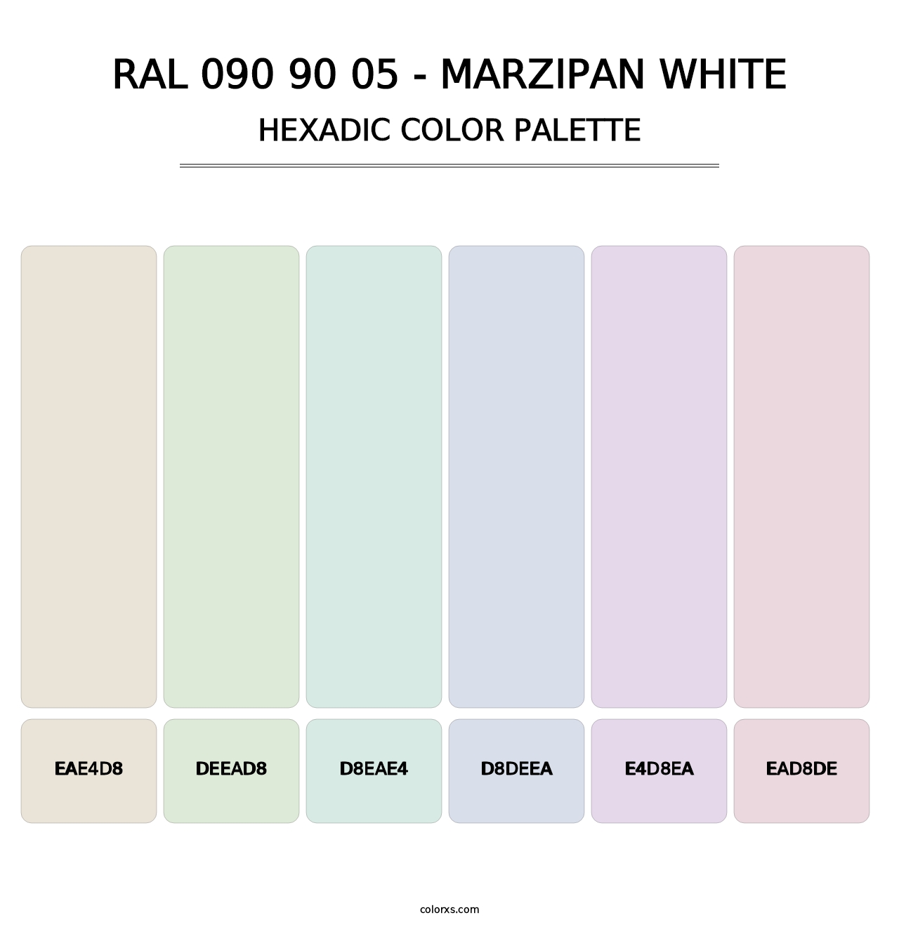 RAL 090 90 05 - Marzipan White - Hexadic Color Palette