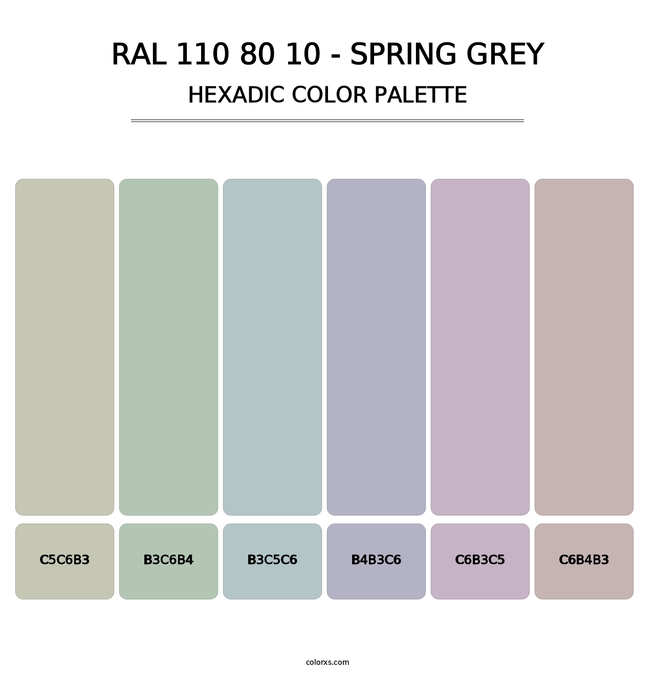 RAL 110 80 10 - Spring Grey - Hexadic Color Palette