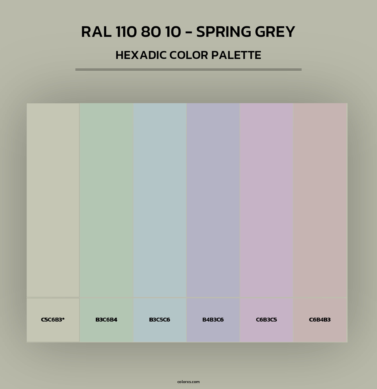RAL 110 80 10 - Spring Grey - Hexadic Color Palette