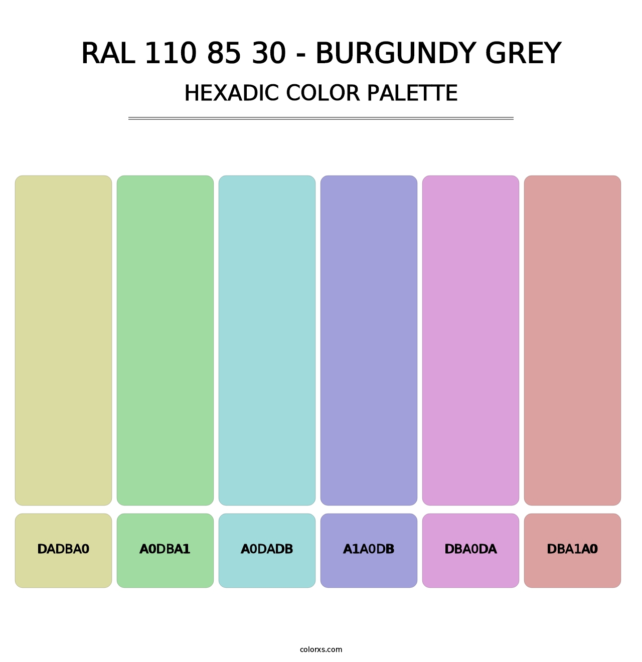 RAL 110 85 30 - Burgundy Grey - Hexadic Color Palette