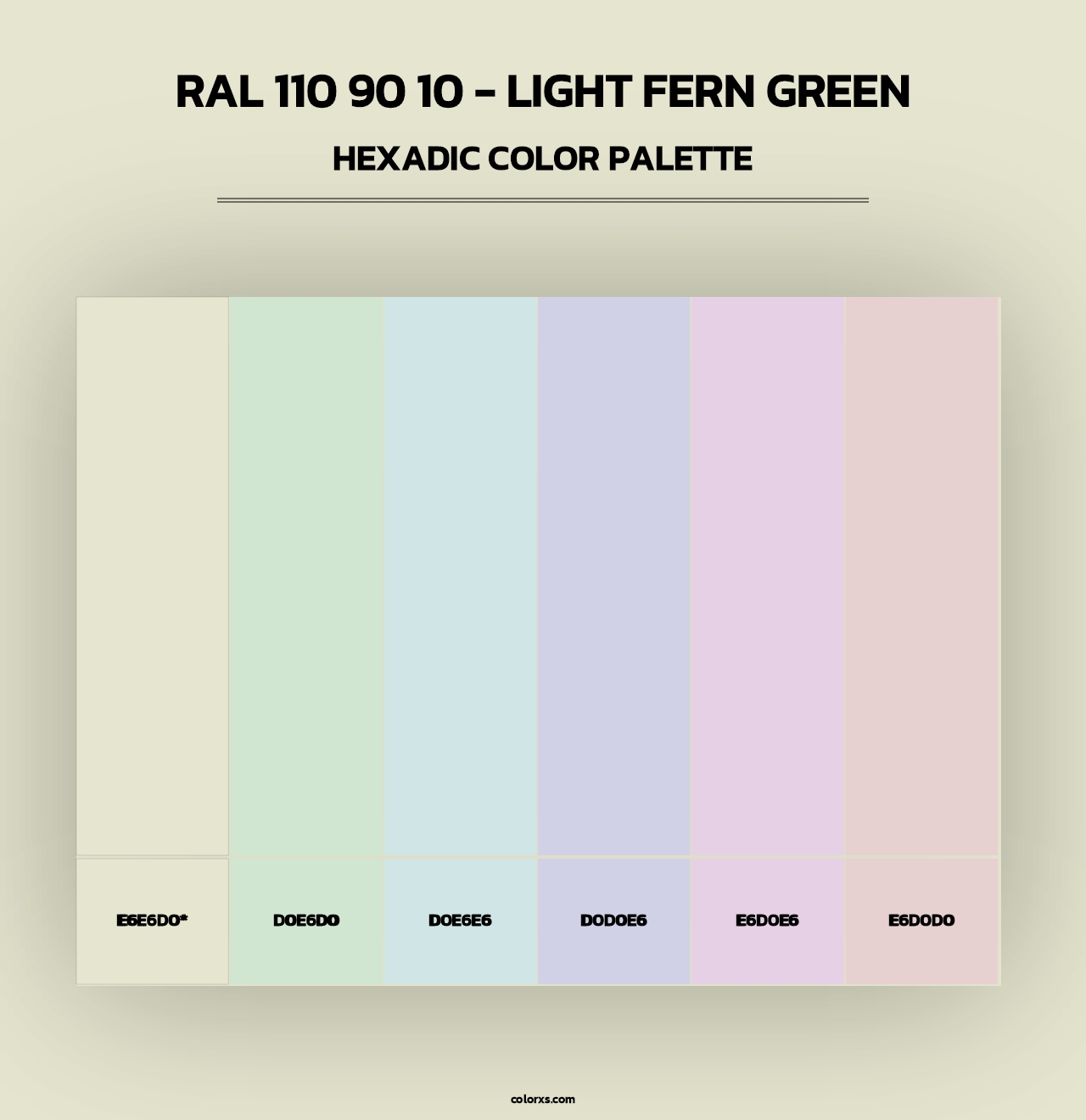 RAL 110 90 10 - Light Fern Green - Hexadic Color Palette