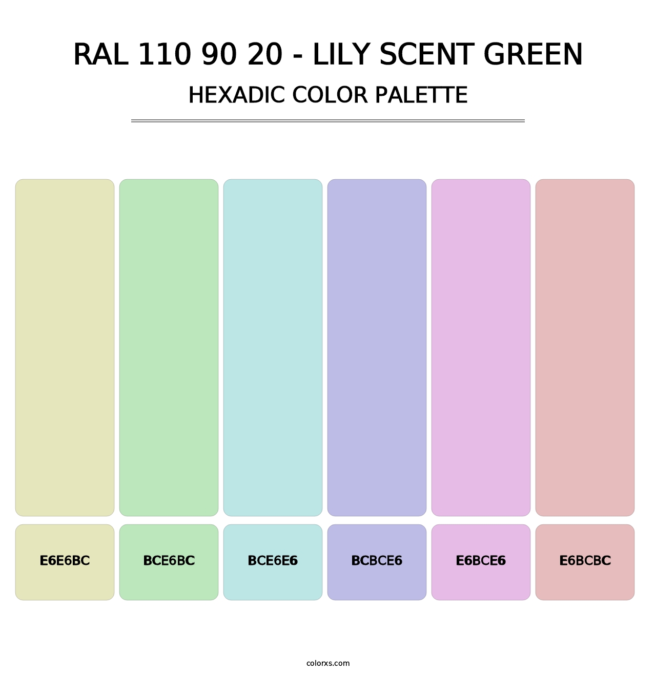 RAL 110 90 20 - Lily Scent Green - Hexadic Color Palette
