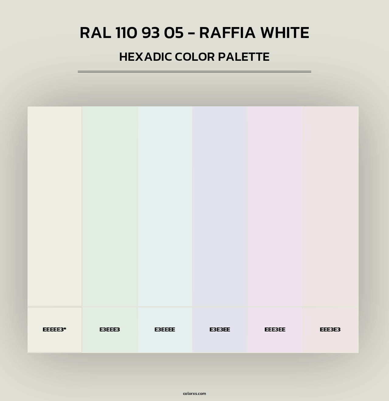 RAL 110 93 05 - Raffia White - Hexadic Color Palette