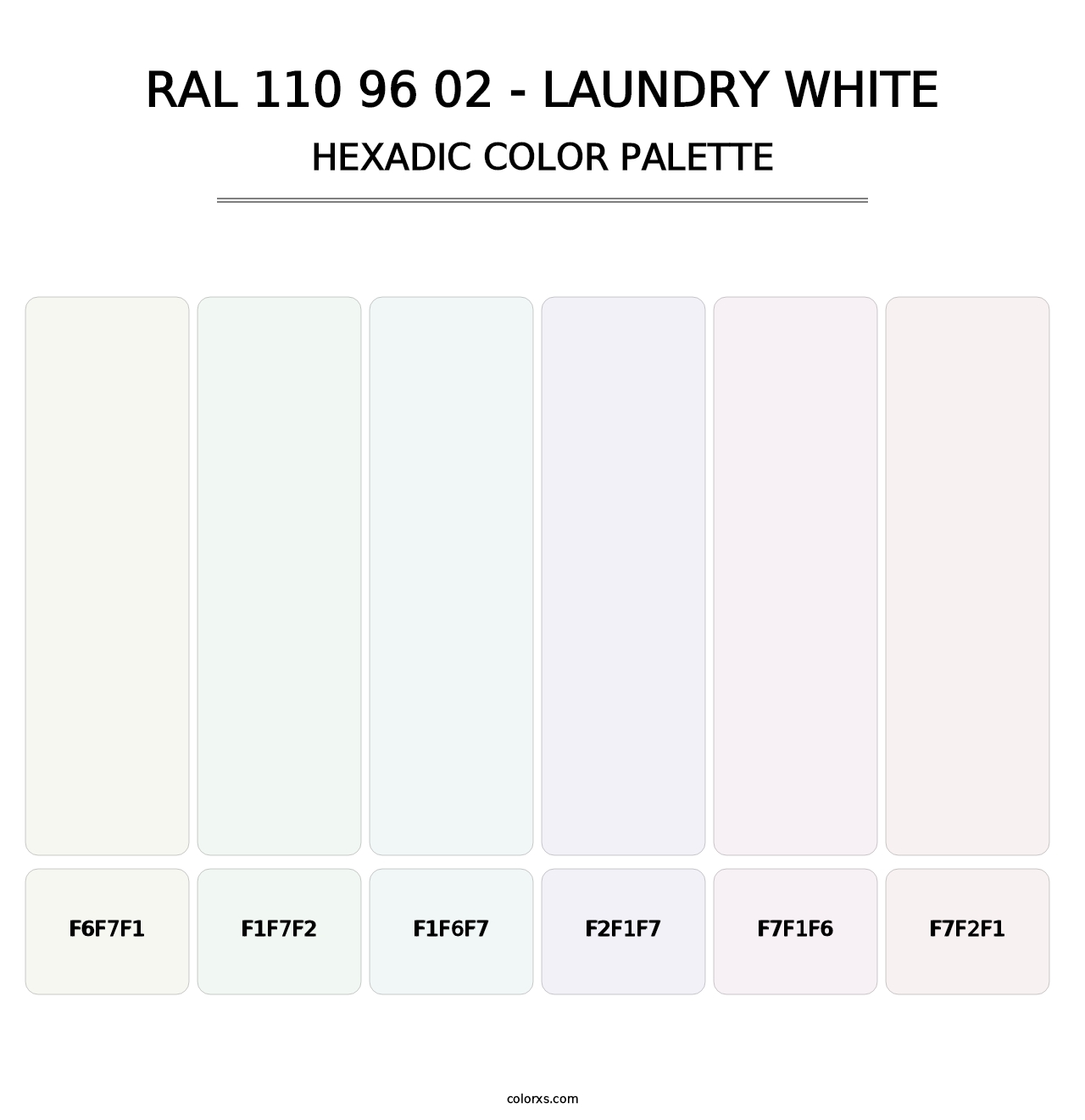 RAL 110 96 02 - Laundry White - Hexadic Color Palette